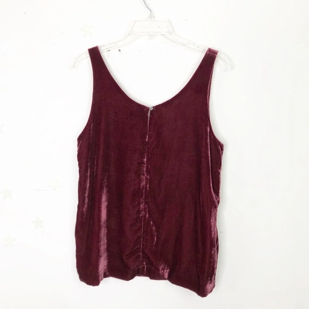 J Crew burgundy velvet top